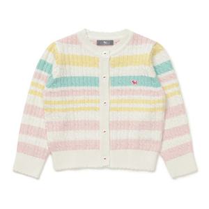 [블루독베이비8] 26SS (PK) 멀티스트라이프니트가디건 HJ (4611920001) (BLUEDOG BABY 유아 출산 백일 선물