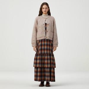 [써스데이아일랜드][여성]라운드넥 부클 니트 가디건(T258MCD255W)