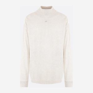 아디다스 로고 프린트 스탠드 넥 플리스 티셔츠 IX1971