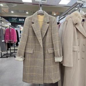 미센스 HC44 핀체크 중기장 코트 MB4YHCM102ZCO5