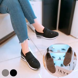 [제이시]제이시 여성 캐주얼 정장 키높이 가죽운동화 5cm K001