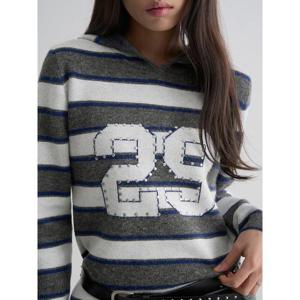 (356151SC13) [에잇세컨즈] 블록 후디 스웨터  그레이