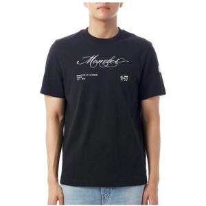 25FW 몽클레어 스크립트 로고 면 티셔츠 8C0001289AUG998 BLACK DOM