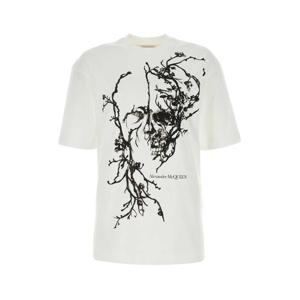 알렉산더 맥퀸 반팔 티셔츠 797820QZAM60900 WHITE DOM