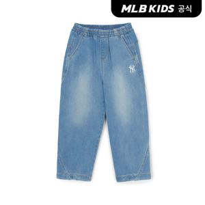[MLB키즈 공식]26SS 베이직 커브드 데님 팬츠 NY (Blue) 7ADPB0361-50BLS
