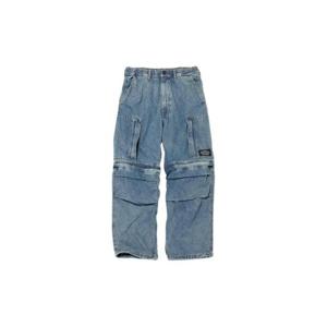 GUGU x 언더커버 데님 컨버터블 와이드 카고 팬츠 블루 352707-63