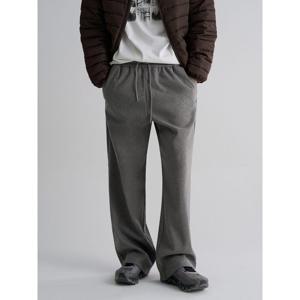 (456Z21CMF3) [에잇세컨즈] 멜란지 니트 텍스처 와이드핏 밴딩 팬츠  그레이