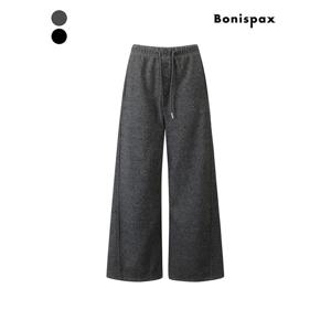 [보니스팍스]밴딩 스트링 와이드 트라우저 팬츠 (XQ1PT001M0)