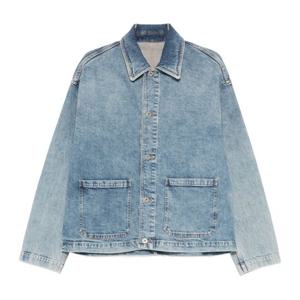 엠포리오아르마니 버튼 프론트 코튼 데님 재킷 EM004722 AF2310