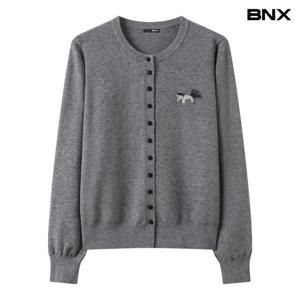 [BNX]애니멀 자수 버튼업 니트 가디건 (BY1CD005L0)