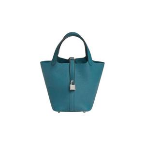 에르메스 피코탄 락 18 백 클레망스   팔라듐 하드웨어 뉴 블루 진 H056289CKD2