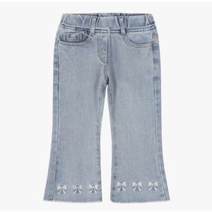 [치크(키즈)]리본자수 부츠컷 팬츠 CKTJ25880