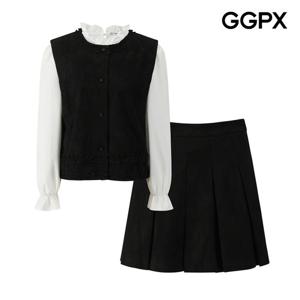 [지지피엑스]러블리 프릴 블라우스 앤 스웨이드 3PS GQ1ST011F