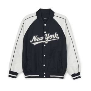 MLB (3AJPV0161-09BKS) 나일론 앞 컬시브 바시티자켓