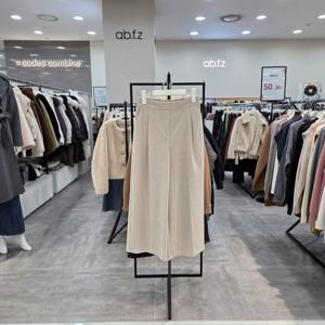 [ab.f.z]AFA1NP32/겨울 허리 밴딩 핀턱 10부 치마 바지-IC