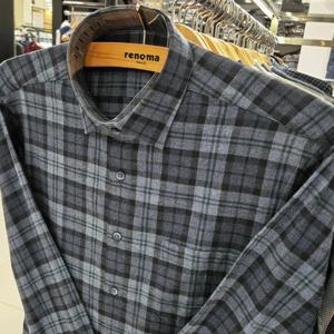 [레노마셔츠]일반핏 /멜란 빅 체크 긴소매 셔츠 RMWSG1058 NY_US