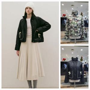 [에고이스트]모크넥 퀼팅 텍스쳐 경량 구스다운 ES1TD601_DG