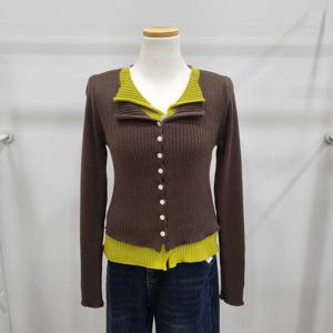 [밸리걸]컬러 배색 레이어드니트( 611662)