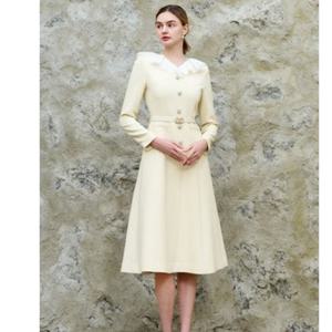 [미니멈]시스루 러플 카라 원피스 (MZAAWO1030 LY)_IC