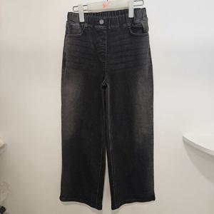 [소이]사이드 워싱 와이드 블랙진 25s1252bk 여아/주니어용 봄가을상품 초특가