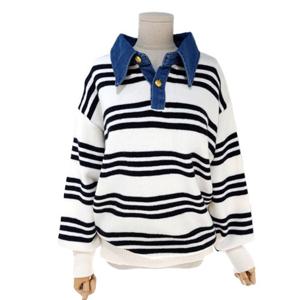 [스튜디오화이트]데님카라니트티셔츠ML2KTP107