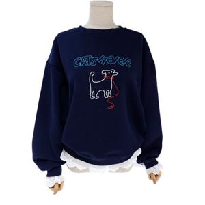 [스튜디오화이트]레이스맨투맨티셔츠ML2TSP117