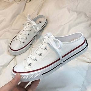 기본 뮬 스니커즈 운동화 베이직 캔버스화 캐주얼화