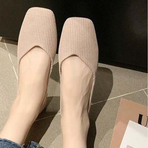 여자 데일리 발편한 말랑말랑 골지 플랫 슈즈 구두