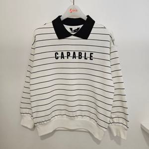 [소이]스트라이프 요꼬 카라 맨투맨티 25s1408iv 남아/주니어용 봄상품 초특가