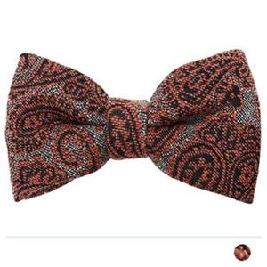 페이즐리 니트 보타이