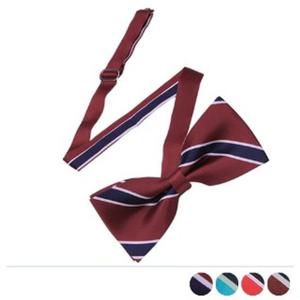 배색 스트라이프 보타이