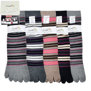 아놀드파마 스트라이프 디자인 숙녀 링글 파일 발가락 장목 양말0087os