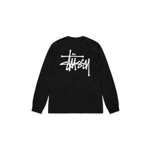 Stussy스투시 베이직 스투시 피그먼트 다이드 롱슬리브 티셔츠 블랙 2023 1994879H