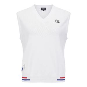 파리게이츠골프조끼 NQC 531D1SV401_WH 공용 자카드 믹스 니트 베스트