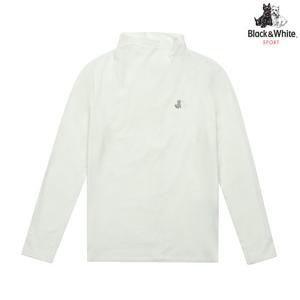 [블랙앤화이트] 여성 기본핏 모크넥 티셔츠 9202LABI_IVORY