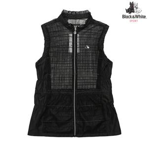 [블랙앤화이트] 여성 여름 주름 메쉬 베스트 1052LAGL_BLACK