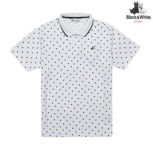 [블랙앤화이트] 남성 도트 패턴 카라 티셔츠 GS9702YB_WHITE