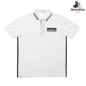 [블랙앤화이트] 남성 라인 포인트 카라 티셔츠 GS9602WE_WHITE