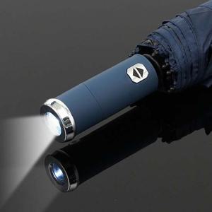 LED 손전등 3단 접이식 네이비 암막 완전자동 우산