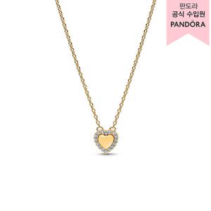 [판도라(주얼리)][백화점 보증서 제공] 인그레이버블 하트 헤일로 콜리에 네크리스 364364C01