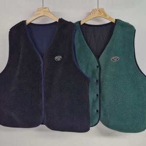 나야홍 / 빅사이즈베스트 X001L601 브이양털누빔양면조끼 SM