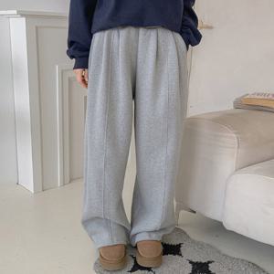 나야홍 / 빅사이즈 601 와이드양기모롱팬츠 DYYV973