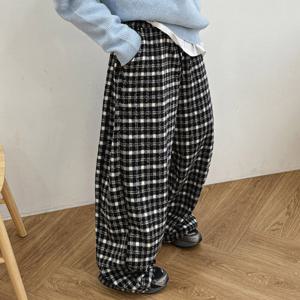 나야홍 / 아이우먼 올체크핀턱밴딩팬츠 GBV983M601 빅사이즈