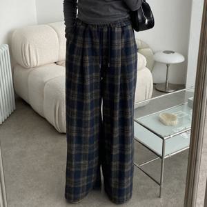 나야홍 / 빅사이즈 601 올드머니컬러체크팬츠 DGBX013