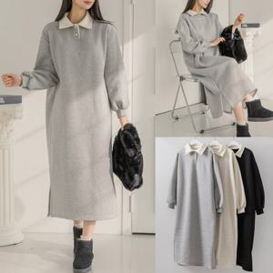 나야홍 / 위쉬몰 YY 스몰카라속기모원피스(V987H601) 빅사이즈