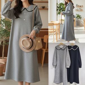 나야홍 / 위쉬몰 SM 둥근패턴카라롱원피스(V765H601) 빅사이즈