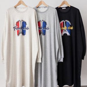 나야홍 / 빅사이즈원피스 V403L601 올림픽파리프린팅원피스 NM