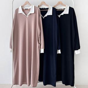 나야홍 / 빅사이즈원피스 V527L601 화이트브이카라원피스 AR