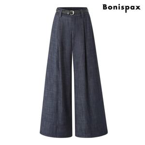 [보니스팍스]벨티드 와이드 데일리 롱 팬츠 (XQ1TA002L0)