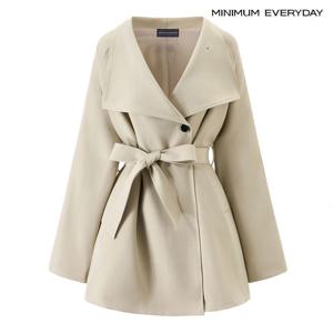 [미니멈][미니멈 에브리데이]클래식 빅 라펠 허리 스트랩 하프 트렌치 자켓 (EC1JK003D)